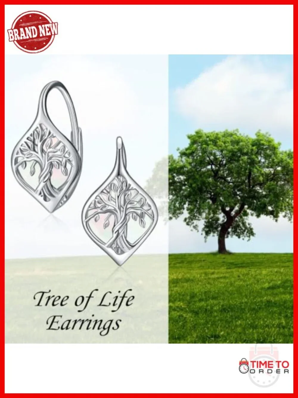 925 Sterling Silver Tree of Life Leverback Dangle Drop Earrings